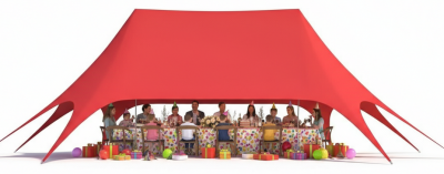 Шатер - тент "Звезда" для проведения семейных праздников ,банкетов